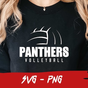 Panters Svg, Panthers volleybal, halfbalshirt, schoolteam Svg, mascotte Svg