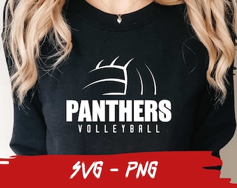 Panthers Svg, Panthers Volleyball, Halfball Shirt, School Team Svg, Mascot Svg