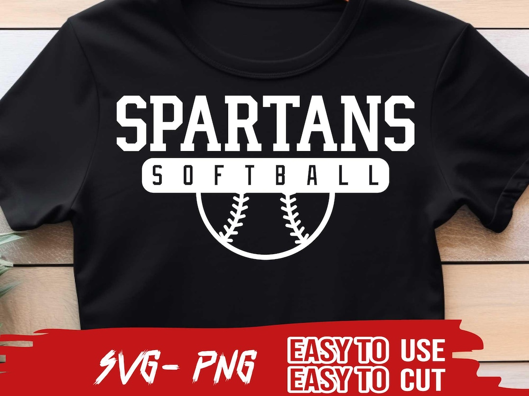 Spartans Softball , PNG and SVG File, School Team Svg, Mascot Svg ...
