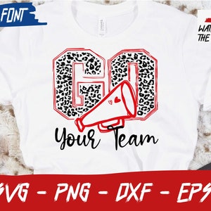Go Megaphone SVG, Custom Cheerleader, Personalized SVG, Your Team Svg, Cheer Mom Svg, Custom Cricut File, Custom Iron O, Go Football Png