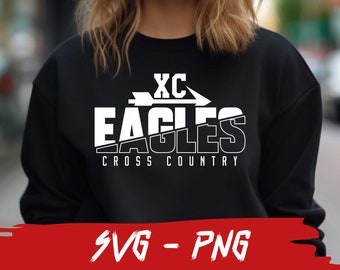 Eagles Cross Country Shirt Design Svg and Png, Cross Country Champions, Eagles School Team, Cricut, Layered