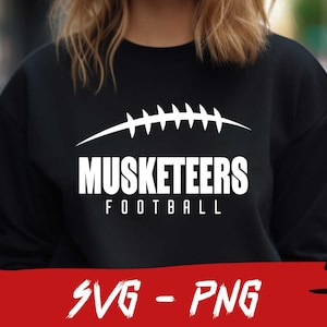 Musketeers Football, Musketeers Football Team, Halfball Shirt Svg, School Team Svg