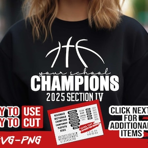 Basketball Bundle SVG, Create Your Own Design, +20 Svg And Png File, Champion Basketball Team,Regionals, Sectionals, Championship, Playoff,
