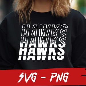 Hawks Mirror Shirt, Svg and Png File, School Team Svg, , Mascot Svg, Hawks Fan, Layered, Iron On,