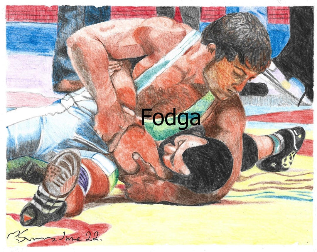 Wrestler's Cradle: Colored Pencil Drawing - Etsy