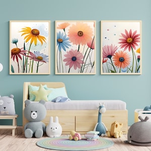 Wild Flower Print Set Of 12, Botanical Print Set, Aesthetic Floral Wall Art, Nature Print Above Bed Decor, Nature Lover Gift