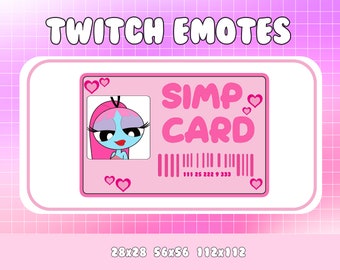 Simp Card Emote | Twitch & Discord Meme (Digital Download)
