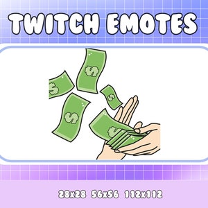 Money Hands Donation Emote | 16 Skin Tones | Twitch Emotes | Meme Emotes | Dollars Emote | Emotes Discord | Discord Emote