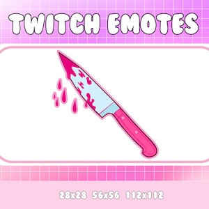 ピンクナイフ Twitch エモート | ピンク Twitch エモート | かわいい Twitch エモート | かわいい Twitch エモート | サブバッジ | Discord エモート