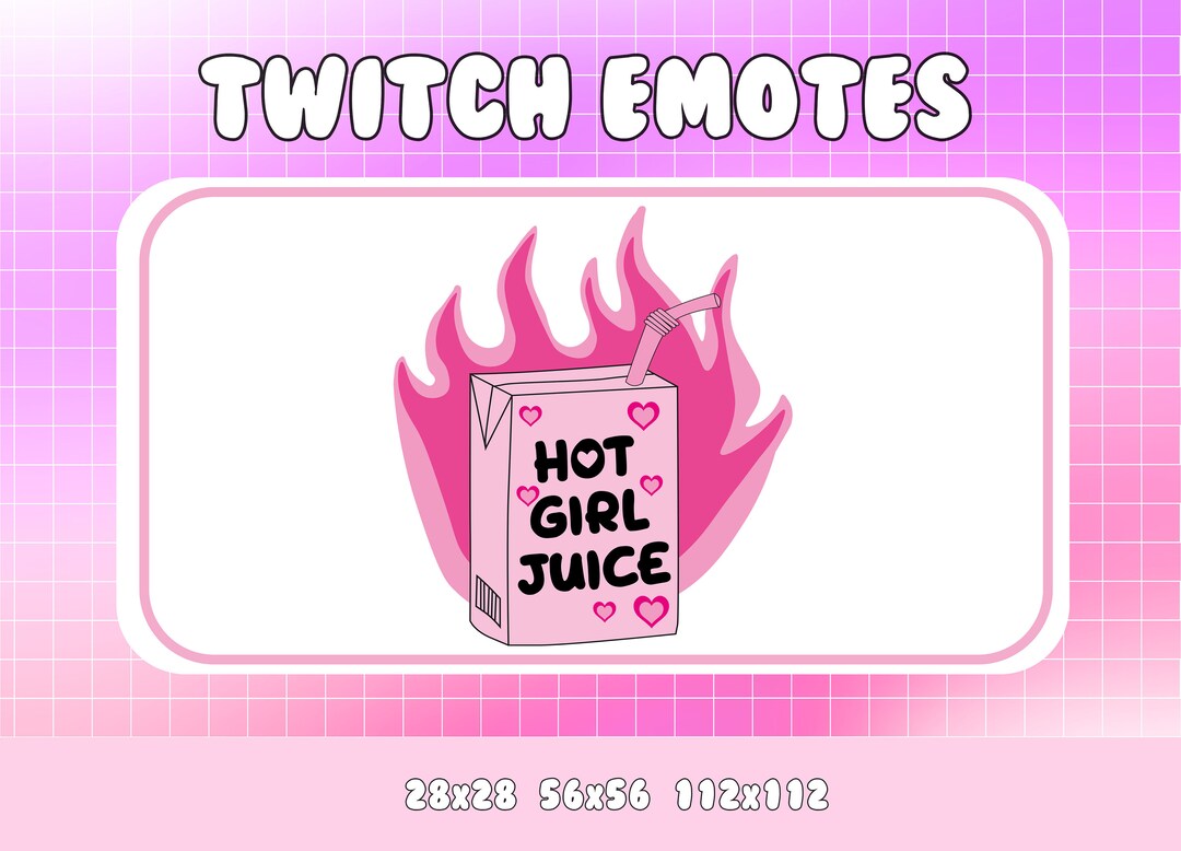 Pink Juice Carton Twitch Emote Pink Twitch Emote Cute Twitch Emotes