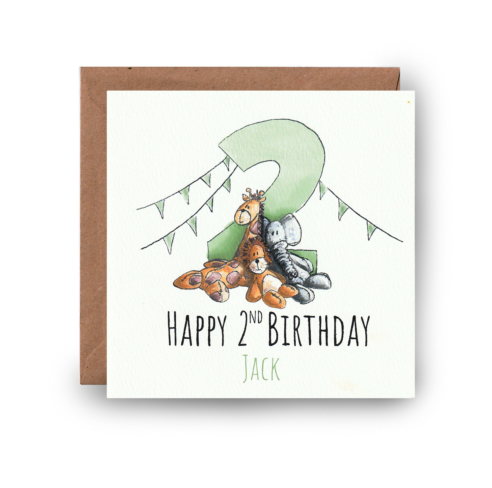 2nd Birthday Card, Second Birthday Card, Personalised, Girl, Boy ...