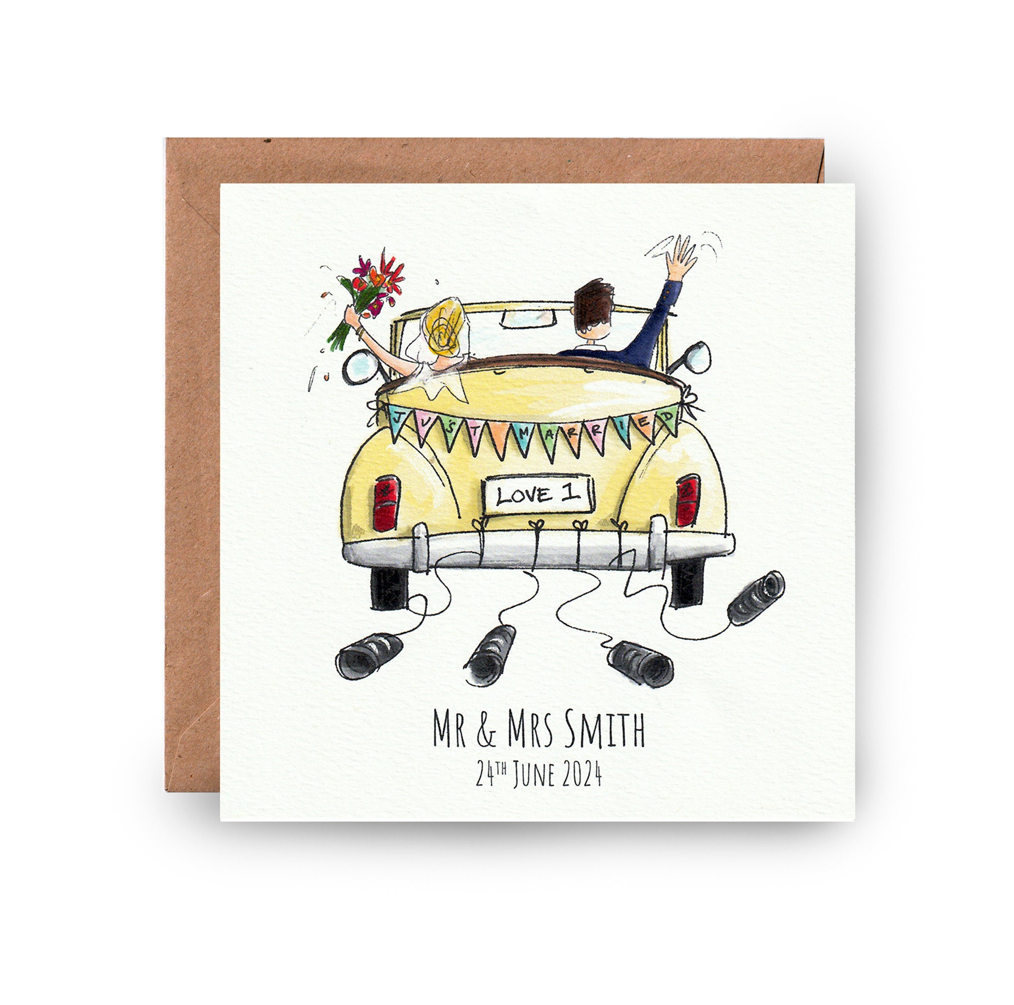 Carte D'invitation De Mariage Drapeaux Décoratifs De Mariage Avec