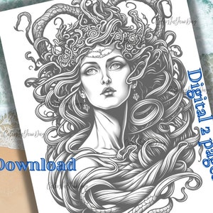 Gorgon Medusa - Ancient Greece & Greek mythology Adult Coloring Pages