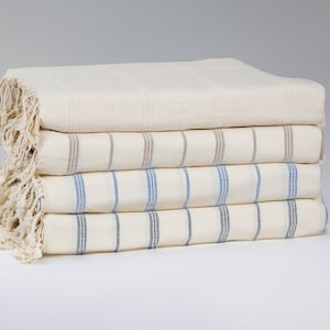 Turkish Beach Towel | 100% Cotton Peshtemal | Lightweight, Quick-Dry, Absorbent | Large Sand-Free Towel for Bath, Pool, Travel and Gift