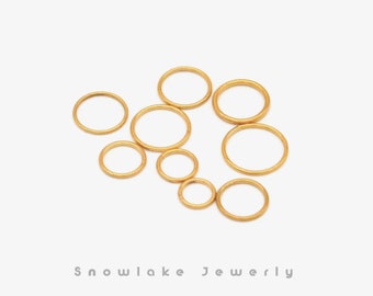 20G/18G/16G Titanium Gold Hinged Segment Nose Ring - Nose Hoop - Seamless Hinged Clicker Hoop - Septum Ring - Hoop Earring