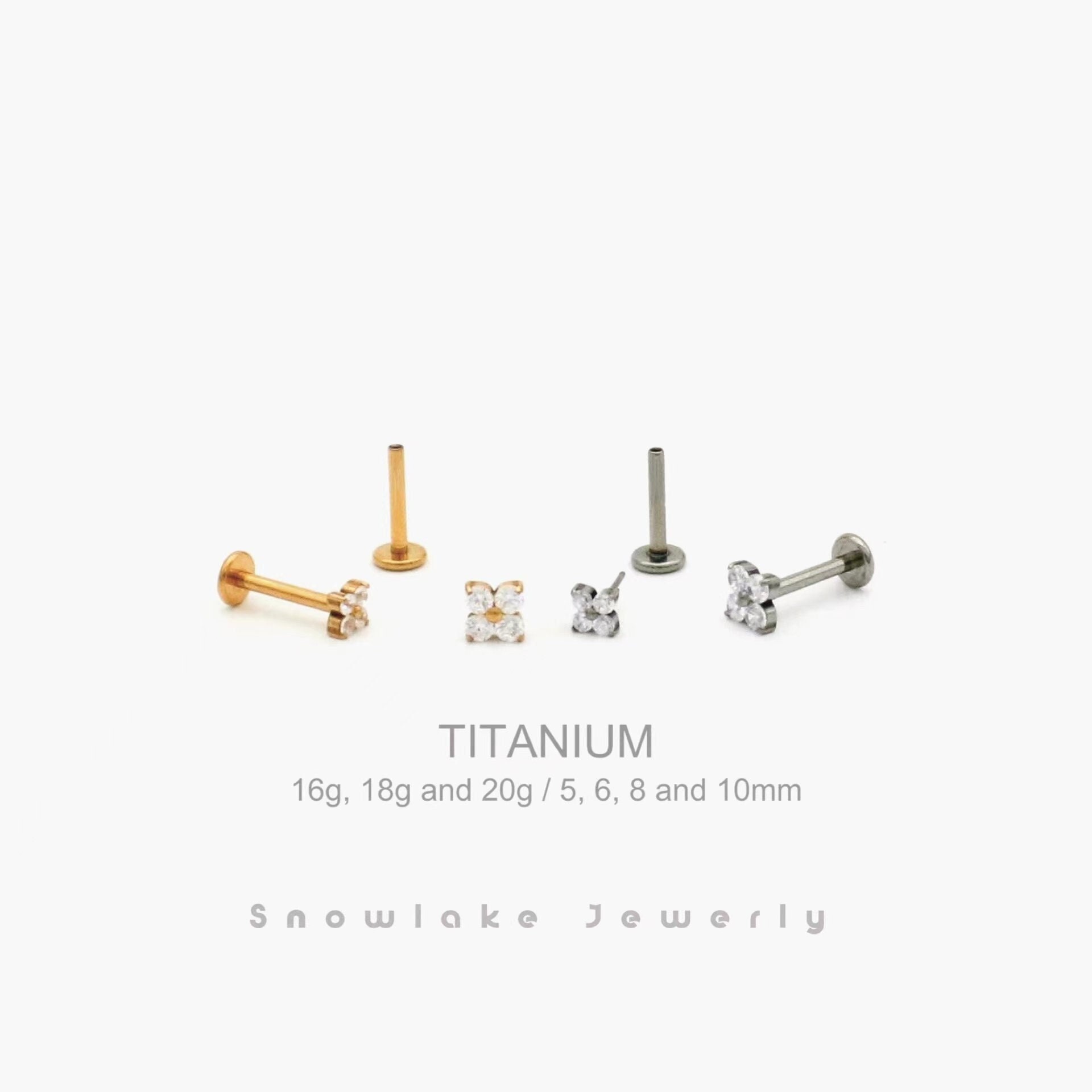 Titanium Flatback Labret Stud