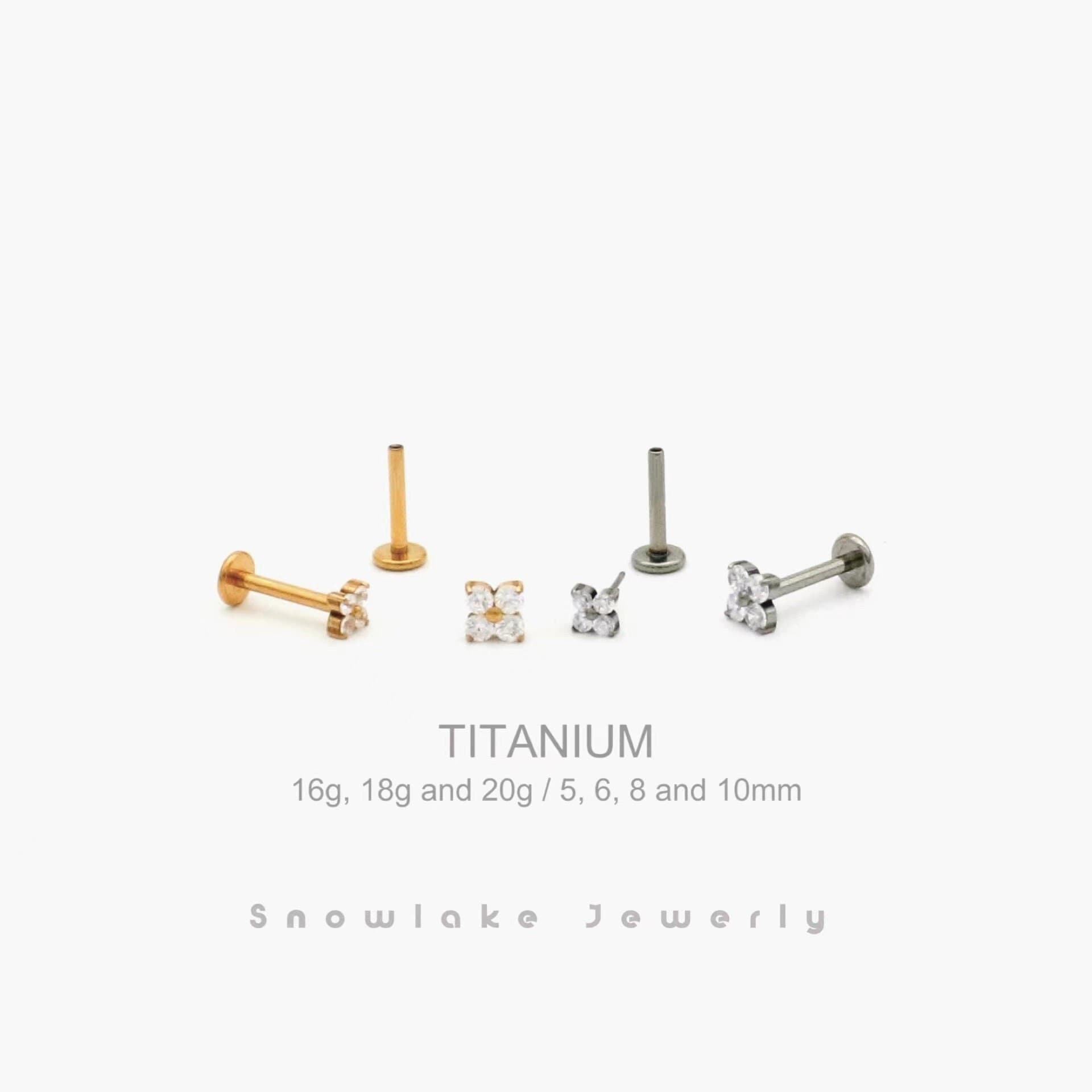 Titanium Flatback Labret Stud