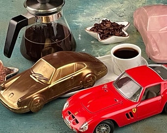 Regalo de chocolate en forma de Porsche, caja de regalo de chocolate. Chocolate en forma de coche, Coche realista, Regalo del Día de San Valentín, Amantes de los coches deportivos