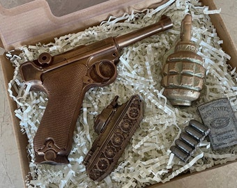 Military Tank Unique Chocolate Gift, Chocolate Gift Box. Gun Shaped Chocolate, Realistic Gun, Grenade Shaped Chocolate, Valentines Day gift