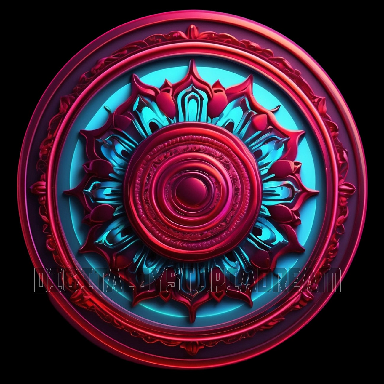 Cyberpunk Mandalas Twitch Sub Bit Badges for Streamers,vtubers,40 Neon ...