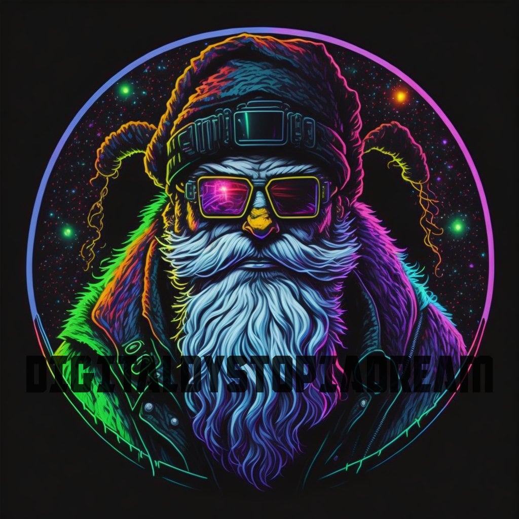 Streamer Santa Cyberpunk Santa Claus Twitch Sub/bit Badges for Streamers,christmas ...
