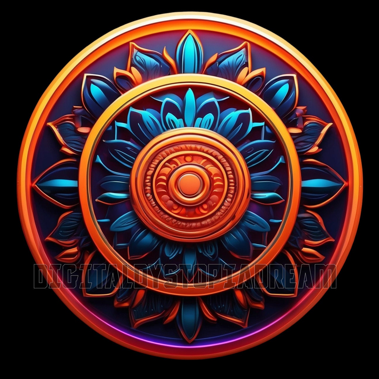 Cyberpunk Mandalas Twitch Sub Bit Badges for Streamers,vtubers,40 Neon ...