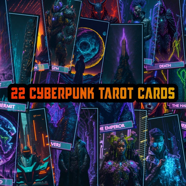 Cyberpunk Tarot Etsy