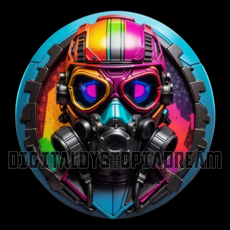 Cyberpunk Gas Masks Twitch Sub Bit Badges for Streamers, Vtubers ,punk ...