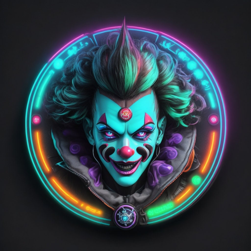 Clow Bit Cyberpunk Clowns Twitch/kick Sub and Bit Badges for Streamers,vtubers ...