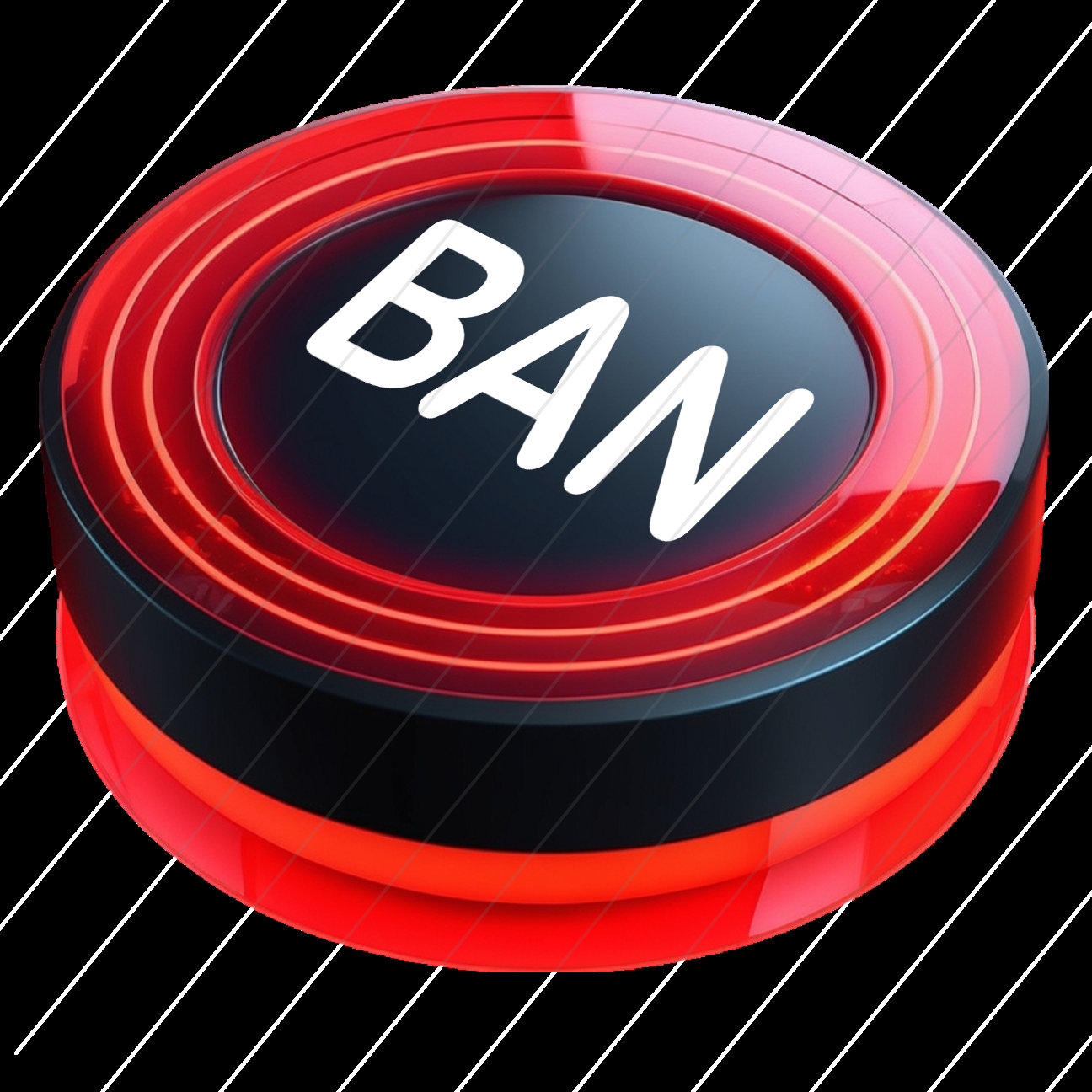 Animated Neon BAN Button Twitch Emotes for Streamers,6 Colors, 28x28 ...