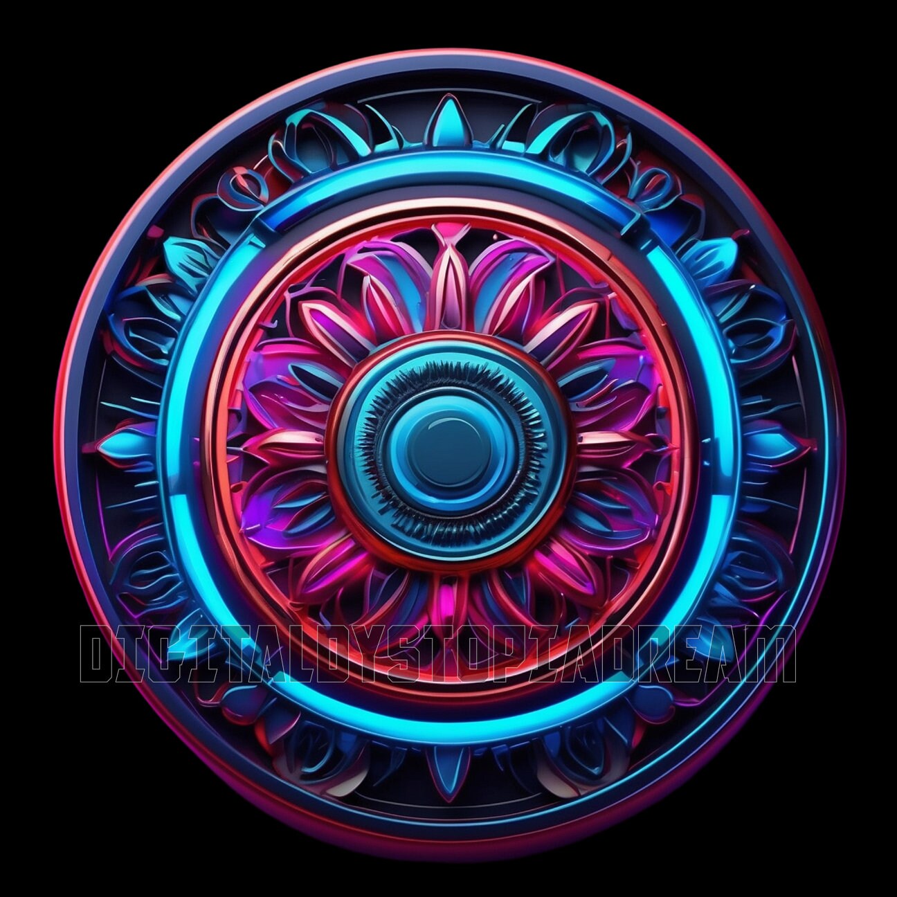 Cyberpunk Mandalas Twitch Sub Bit Badges for Streamers,vtubers,40 Neon ...