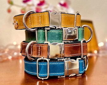 Custom Engraved Leather Dog Collar: Personalized Pet Collar