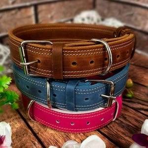 Engraved leather dog collar, Personalized dog collar, Personalized leather dog collar, Thick collar, Leather thick collar personalized