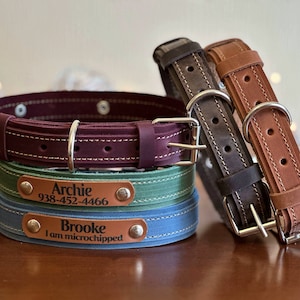 Custom dog collar with name, Dog collar girl, Dog collar boy, Cat collar, Puppy collar, Cute leather dog collar personalized