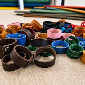 Leather Collar Loop: Keeper for Loose End, 10 Pcs