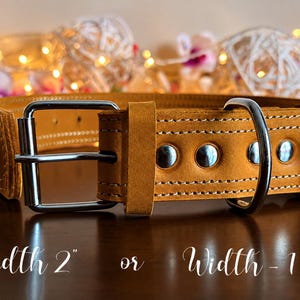 Heavy-duty Leather Dog Collar, Personalized Engraved Custom Fit - Etsy ...