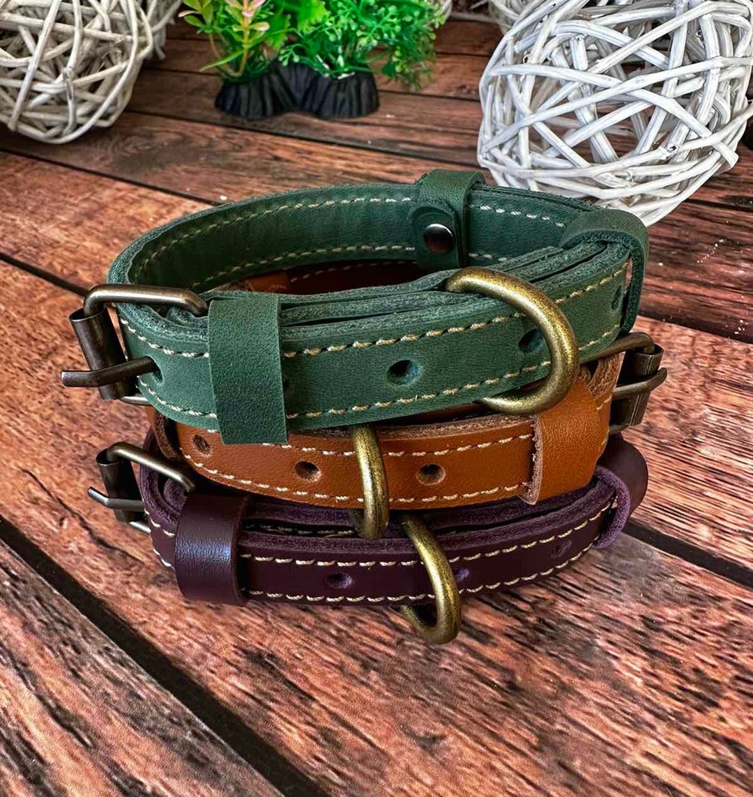 Personalized Leather Cat Collar, Cute Leather Collar, Leather Kitten