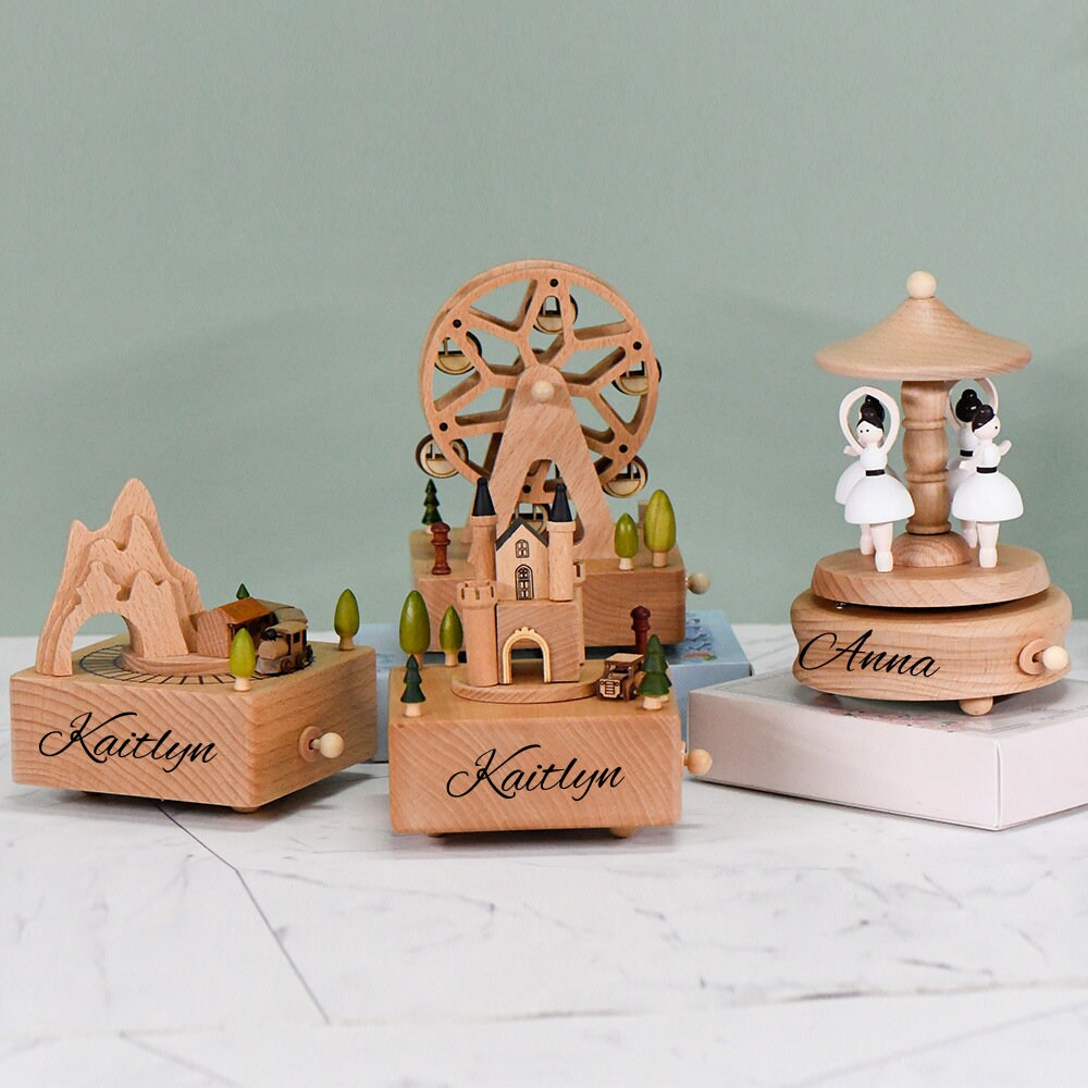 Personalized Name Music Box for Baby Handmade Music Box Etsy UK