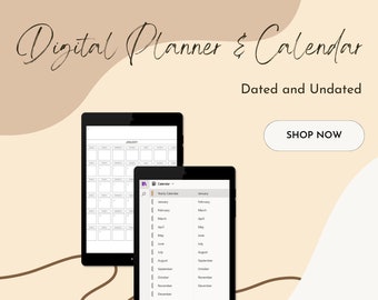 OneNote Digital Planner & Calendar | Dated AND Undated