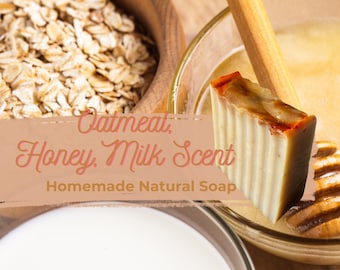 Homemade Natural Soap | Oatmeal, Milk & Honey Scent