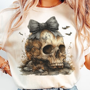 Halloween Skull Bow png, Coquette Bow Halloween png, Halloween png, Skeleton png, Spooky Season png, Coquette png, Sublimation png designs