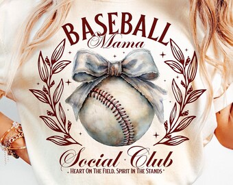 Baseball Mama Sports Club png, Trendy Baseball png, Retro Baseball Saison png, Baseball-Shirt Design, Baseball png, Sublimationsdesign, Sport png
