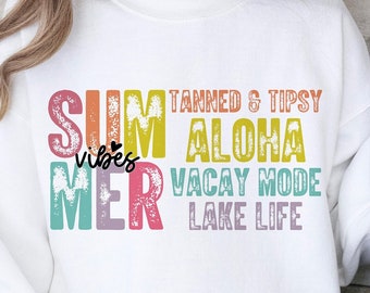 Summer Vibes Png, Beach png, Summer Png, Aloha Png, Hello Summer Png, Trendy Beach designs, Retro summer Png, sublimation, Lake Life Png