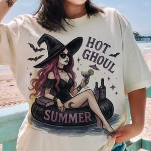 Hot Ghoul Summer PNG, Funny Halloween png, Gothic Halloween Summer png, Halloween in Summer Digital Shirt Design, Spooky png, Witch png