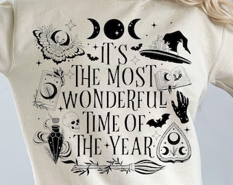 It&#39;s The Most Wonderful Time Of The Year Png, Halloween Png, Retro Halloween Png, Witch Png, Halloween Svg, Spooky Season, Halloween designs