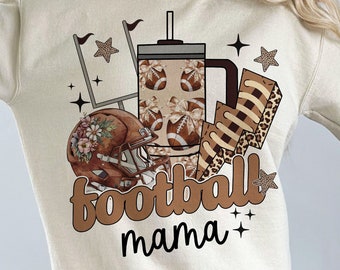 Football Mama png, herfstcoquette Bow png, herfstvoetbalshirt png, voetbal sport png, voetbalmoeder png, sublimatieontwerpen voor wedstrijddag, sport