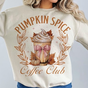 Coquette Pumpkin Spice Png, Halloween Png, Fall Png, Pumpkin spice png, Fall design,Coquette,Aesthetic png, Autumn PNG,Pumpkin Patch png
