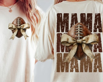 Football Mama Bow png, herfstcoquette boog png, herfst voetbalshirt png, voetbal sport png, voetbal moeder png, game dag sublimatieontwerp