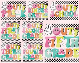 Last Day of School Png bundle, Peace Out School Png, Last Day of School Png, End of School Png, Graduation Png, Teacher png, Sublimation Png