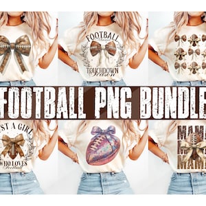 Football Png Bundle, Coquette Football Png, Football Bow Png, Football Mom Png, Football Png, Football Shirt Png, Football Season Png, Sport
